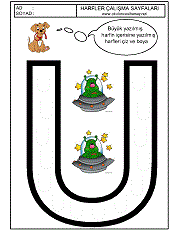 v harfi çizgi çalışması